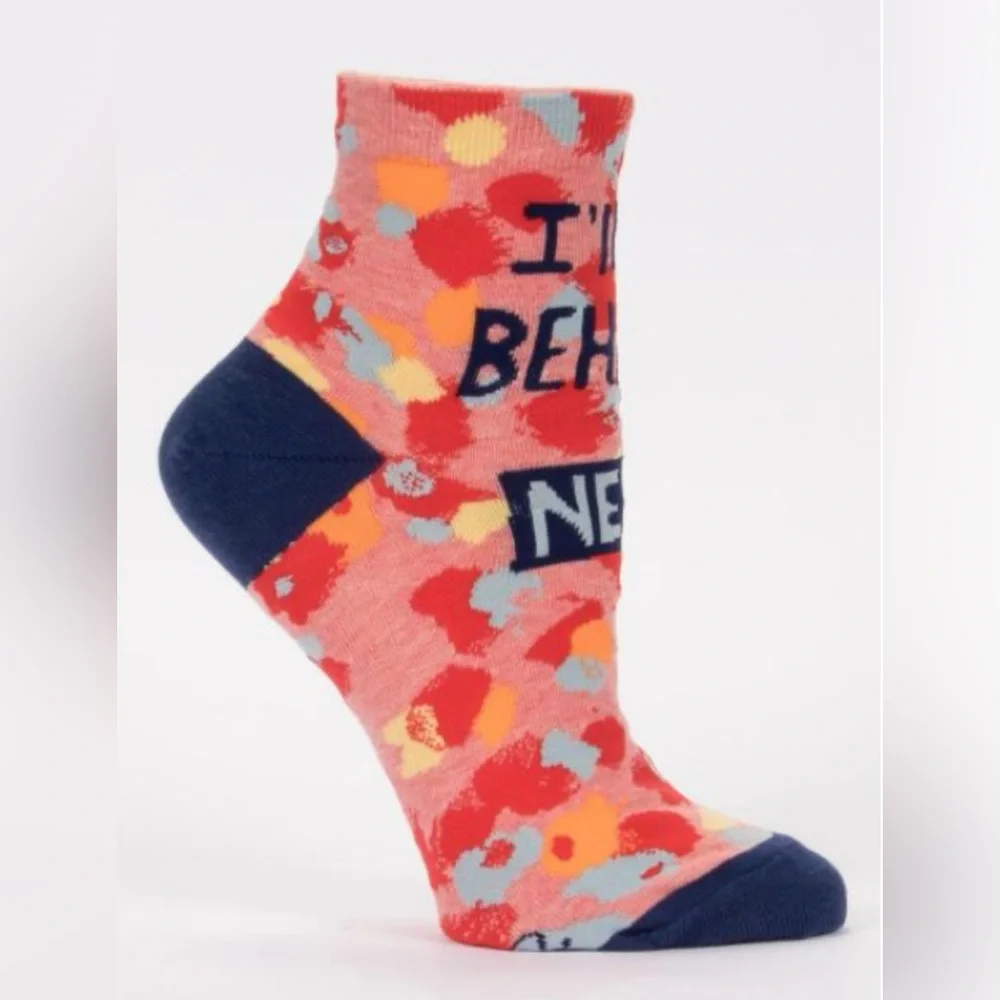Blue Q I’ll Behave Never Ankle Socks, Women’s